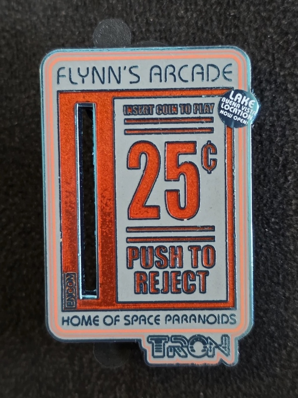Disney Trading Pin 25 Cent Coin Slot Flynn's Arcade Tron Lightcycle Run
